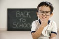 Asian boy at school, back to school concept Royalty Free Stock Photo