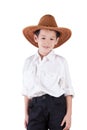 Asian Boy wearing Cowboy Hat