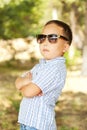 Asian boy 6 years old in sunglasses