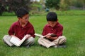 Asian Boys Reading