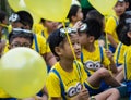 Asian boys wear cartoon costume