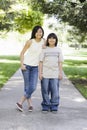 Asian Brother and Sister Smiling To Camera Royalty Free Stock Photo