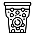 Asian bubble tea icon outline vector. Tapioca pearls concoction Royalty Free Stock Photo