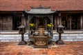 Asian Buddhist Temple Shrine with Idols at Yen Tu Mountain