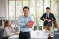 Asian business co-worker people talking in the meeting room Royalty Free Stock Photo