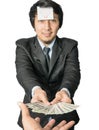 Asian Business giving money with United States Dollars (USD)