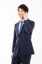 Asian business man with cellphone. Royalty Free Stock Photo
