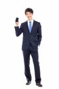 Asian business man with cellphone. Royalty Free Stock Photo