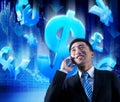 Asian Business Man On The Phone Royalty Free Stock Photo