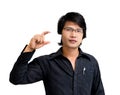 Asian business man showing namecard Royalty Free Stock Photo