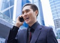 Asian Businessman with Smart Phone Royalty Free Stock Photo