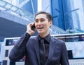 Asian businessman with Smart Phone Royalty Free Stock Photo