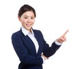 Asian business woman with finger point up Royalty Free Stock Photo