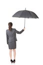 Asian business woman is holding umbrella Royalty Free Stock Photo