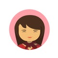 Asian Business Woman Profile Icon, Chinese Or Japanese Businesswoman Avatar Isolated Royalty Free Stock Photo