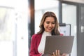 Asian Business woman working at home office and analyze financial report document. Accounting and Finance concept Royalty Free Stock Photo