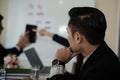 Asian businessman being business thinking. in conference room is