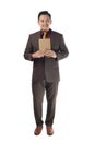 Asian Businessman with Book
