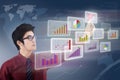 Businessman looking chart Royalty Free Stock Photo