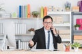 Asian businessman at office Royalty Free Stock Photo