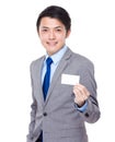 Asian businessman show with name card Royalty Free Stock Photo