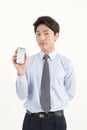 Asian businessman with a smart phone Royalty Free Stock Photo