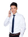 Asian businessman talk to cellphone