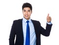 Asian businessman with thumb up gesture Royalty Free Stock Photo