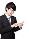 Asian businessman using smart phone Royalty Free Stock Photo