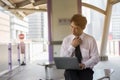 Asian businessman are working Royalty Free Stock Photo