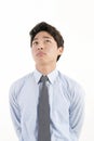 Asian businessman worry something Royalty Free Stock Photo