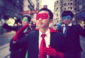 Asian Businessmen Superheroes