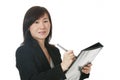 Asian Businesswoman With Black Folder