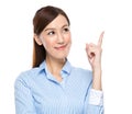 Asian businesswoman finger point up Royalty Free Stock Photo