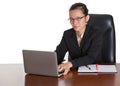 Asian Businesswoman With Glasses V Royalty Free Stock Photo