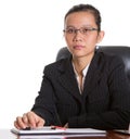 Asian Businesswoman With Glasses VI Royalty Free Stock Photo