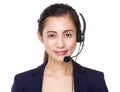 Asian businesswoman with headset