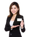 Asian businesswoman show with name card Royalty Free Stock Photo