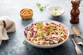 Asian cabbage cole slaw with peanut sauce