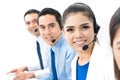 Asian call center or telemarketer team