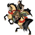 Samurai warrior on horseback