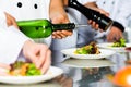 Asian Chef in restaurant kitchen cooking Royalty Free Stock Photo