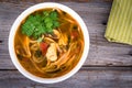 Asian chicken tomyum soup