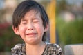 Asian child crying Royalty Free Stock Photo