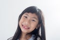 Asian child has lost the baby tooth Royalty Free Stock Photo