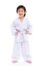 Asian child in White Kimono Royalty Free Stock Photo