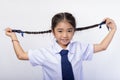 Asian children smiling brightly at the camera