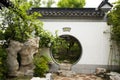 Asian China, antique building, courtyard, circular