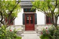 Asian China, antique buildings, courtyards, red do