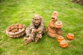 Asian China, Beijing, agriculture CarnivalÃ¯Â¼ÅClay sculpture, grandfather and grandson